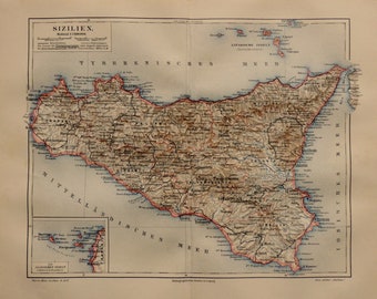 Map of sicily Etsy picture about Printable Map of Sicily named Map of sicily Etsy
